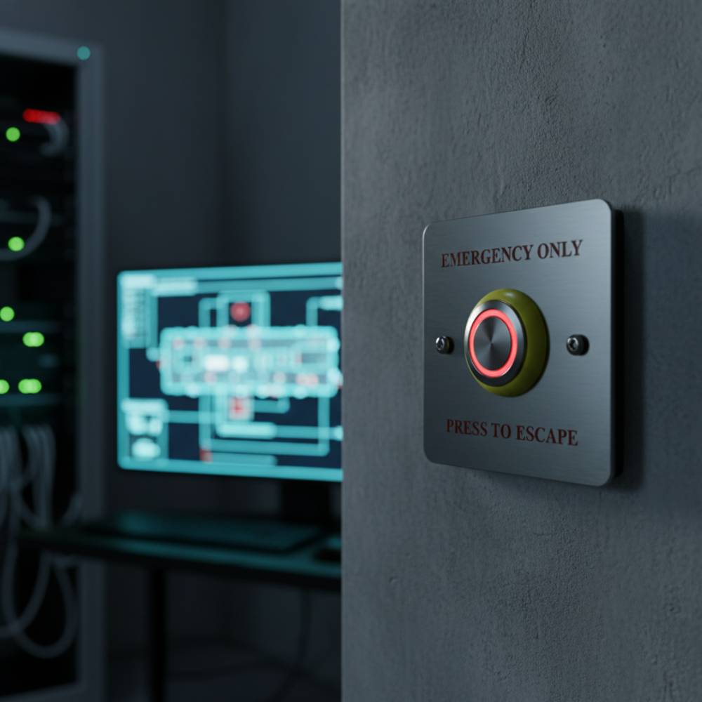 illustration bouton déverrouillage urgence ares systems 2